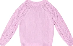 Strickpullover 'Bugambilla' mit Zopfmuster Pink