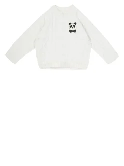 Strick-Pullover in Crème