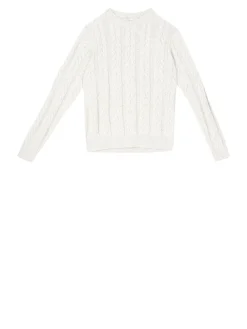 Strickpullover mit Pailletten Beige