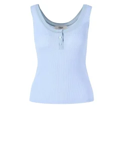 Stricktop aus Wolle Hellblau