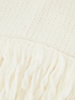 Strickweste mit Fransen Crème
