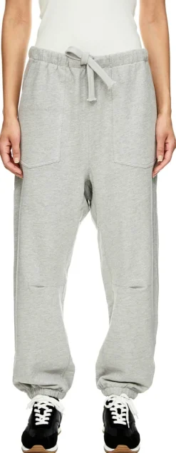 Sweatpants 'Dulce' mit Faltennähte Grau