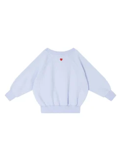 Sweatshirt 'Bonheur' Hellblau