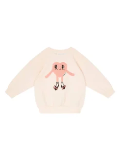 Sweatshirt 'Heart in Shoes Chenille' Pink