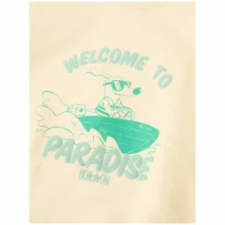 Sweatshirt 'Lame Paradis' mit Hunde-Motiv Cremé