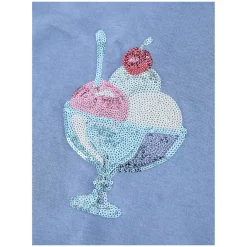 Sweatshirt 'Loumilla' mit Pailletten Blau
