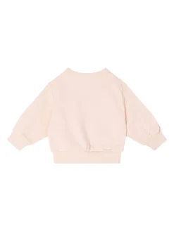Sweatshirt mit Blumen-Print Rosé