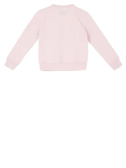 Sweatshirt mit Glitzerstern Rosé