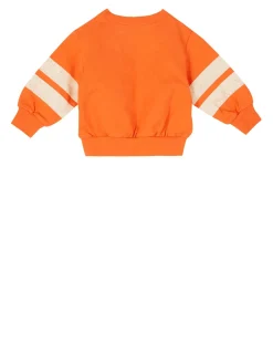 Sweatshirt mit Streifen Orange