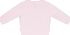 Sweatshirt mit Vogelstickerei Rosa/Beige
