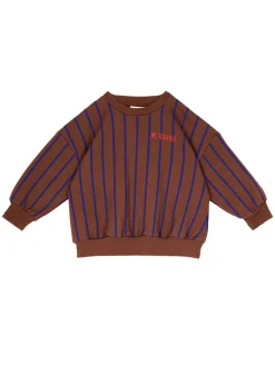 Sweatshirt 'Vertical Stripe' Braun