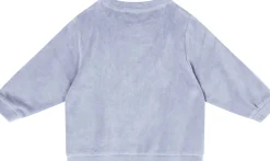Sweatshirt 'Wally' aus Samt Hellblau