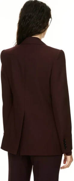 Taillierter Wollblazer Bordeaux