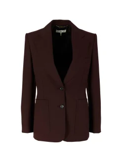Taillierter Wollblazer Bordeaux