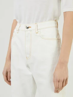 Tapered-Fit Jeans Weiß