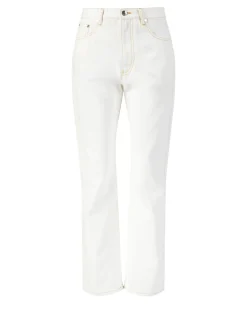 Tapered-Fit Jeans Weiß