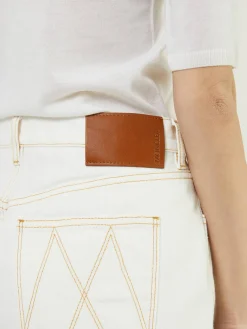 Tapered-Fit Jeans Weiß