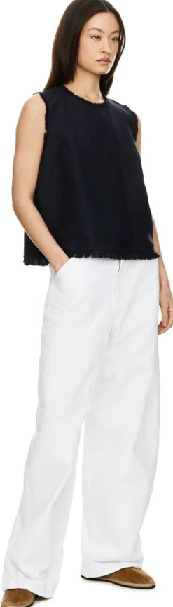 Top 'Charles' mit Fransen Marineblau