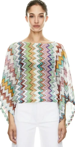 Top mit Dégradé-Zickzack-Muster Multi