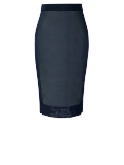 Transparenter Midirock Marineblau