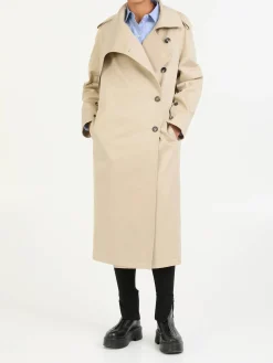 Trenchcoat 'Oblique' in Crème