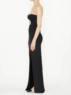 Trägerloses Abendkleid Schwarz