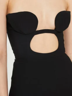 Trägerloses Abendkleid Schwarz
