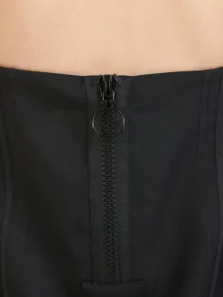 Trägerloses Maxikleid Schwarz