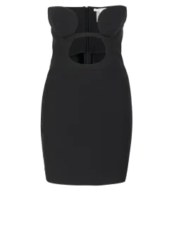 Trägerloses Minikleid Schwarz
