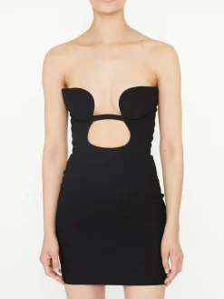 Trägerloses Minikleid Schwarz