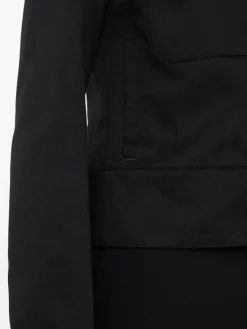 Trucker-Jacke mit tonalen Knöpfen Schwarz