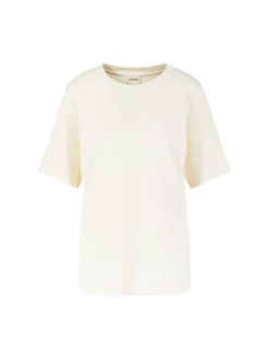 T-Shirt 'Allen' aus Seide Crème