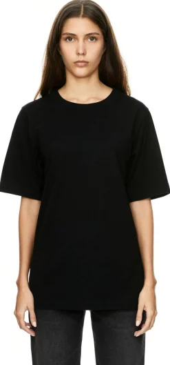 T-Shirt 'Allen' aus Seide Schwarz