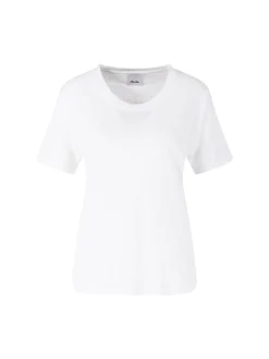 T-Shirt aus Leinen Weiß