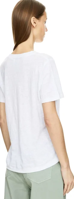 T-Shirt aus Leinen Weiß