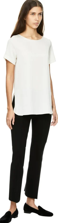T-Shirt aus Seide Crème