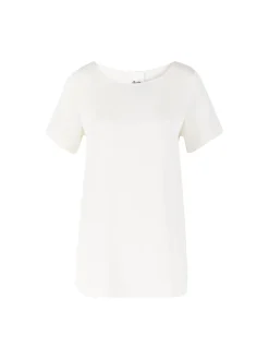 T-Shirt aus Seide Crème