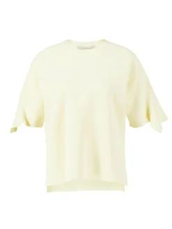 T-Shirt 'Compact Knit Top' Gelb
