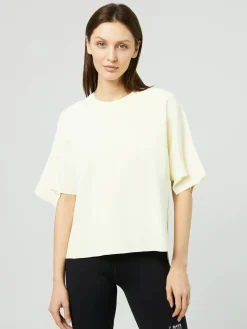 T-Shirt 'Compact Knit Top' Gelb
