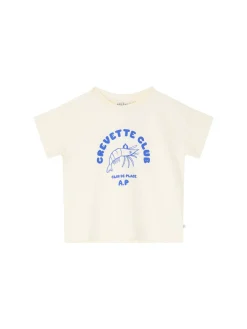 T-Shirt 'Crevette Club' Crème