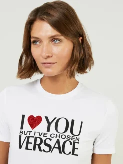 T-Shirt mit Aufdruck Weiß