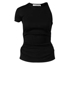 T-Shirt mit Cut-Outs Schwarz