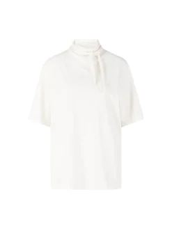 T-Shirt mit Foulard Crème