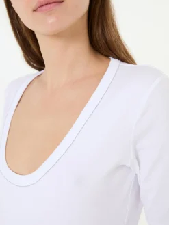 T-Shirt mit glitzerndem Detail Weiß