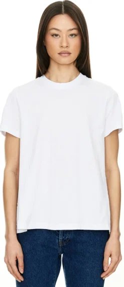 T-Shirt mit Lochstickerei Weiß