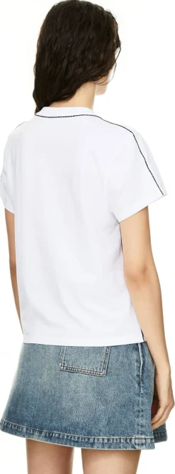 T-Shirt mit LOEWE-Stickerei Weiß