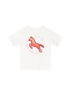 T-Shirt mit Logo Crème
