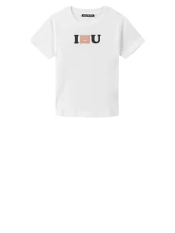 T-Shirt mit Logo-Print Weiß