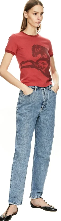 T-Shirt mit Logo Rot