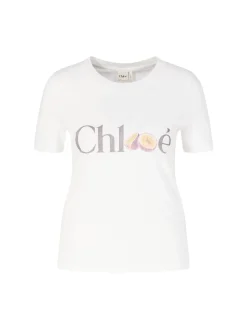 T-Shirt mit Logo Weiß